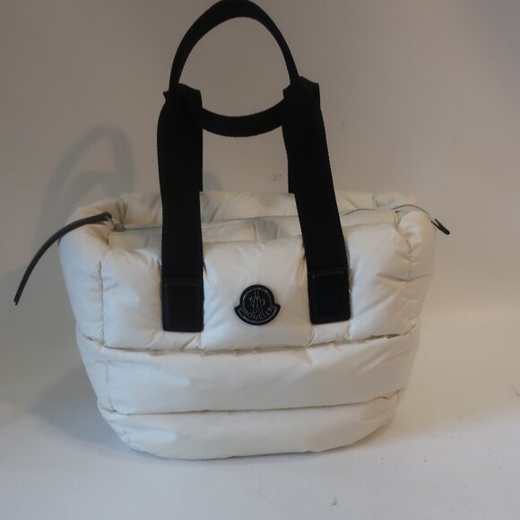 Women Moncler Caradoc White Padded Nylon Tote Bag - Picture 3 of 12
